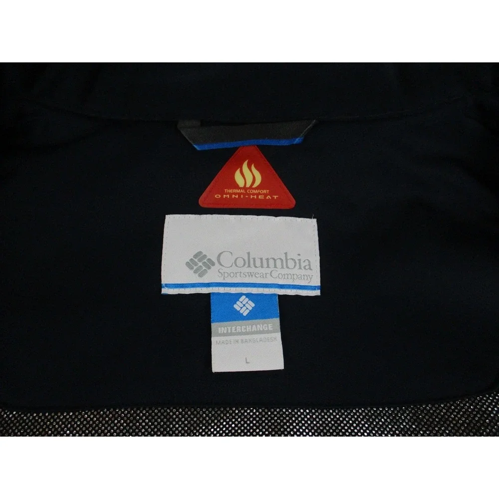 Columbia Jacket Mens Large Green Black Omni-Heat Interchange Insulated Coat